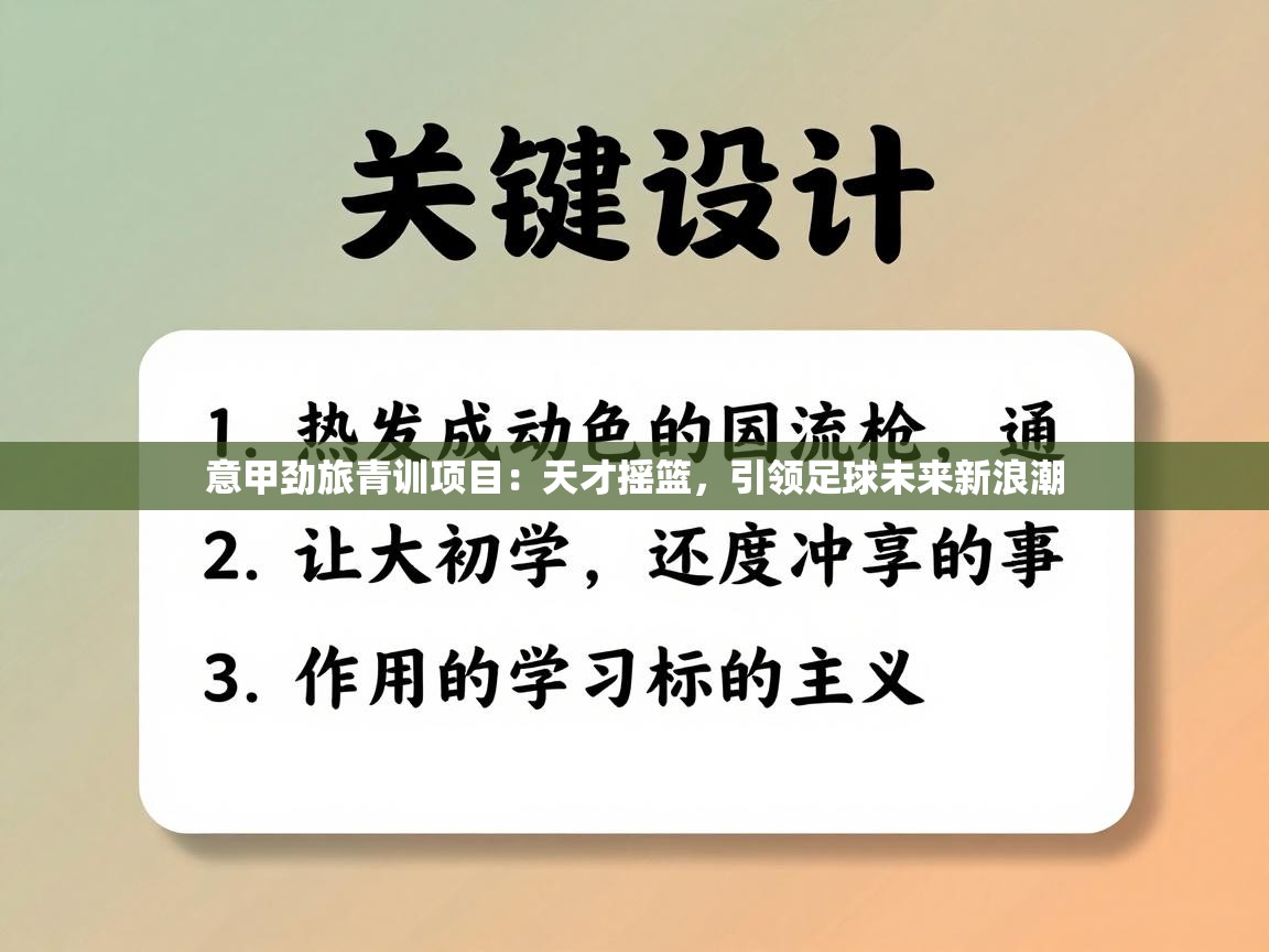 意甲劲旅青训项目：天才摇篮，引领足球未来新浪潮  第1张