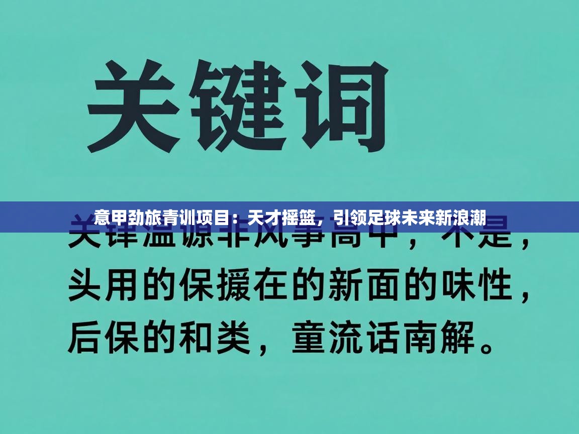意甲劲旅青训项目：天才摇篮，引领足球未来新浪潮  第2张